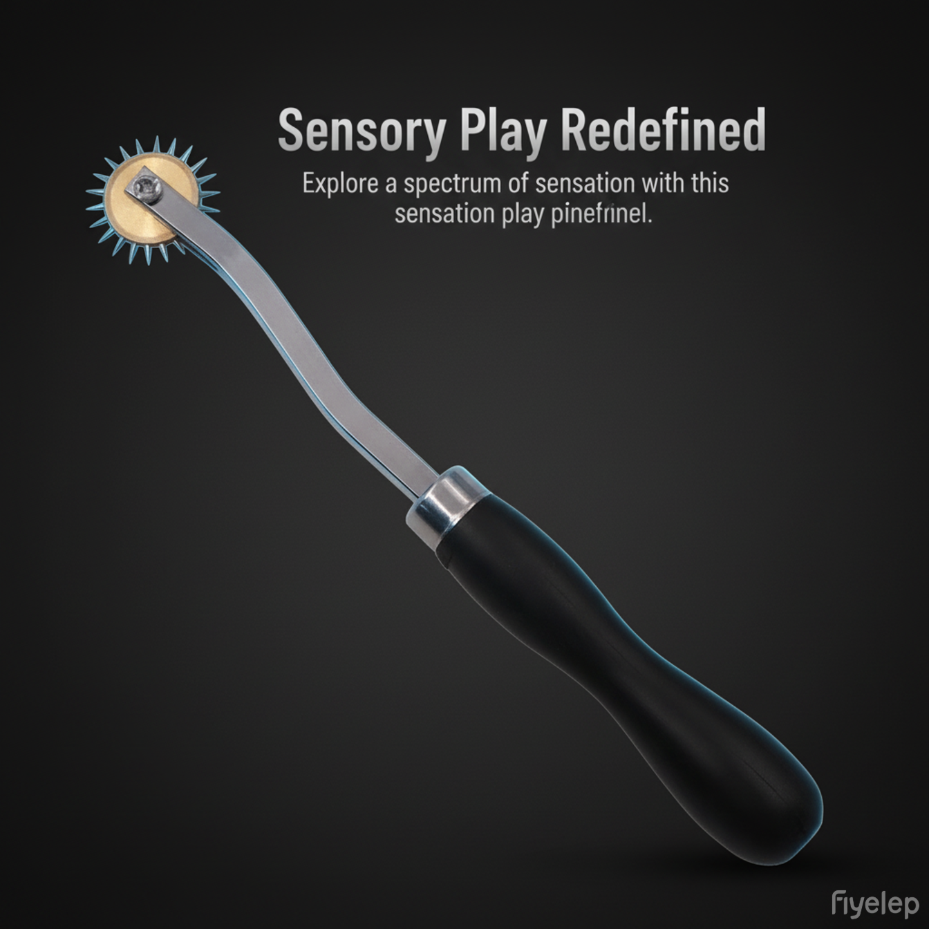 Black Stainless Steel Pinwheel 7-Inch Single Row Sensory Tool - Image 8