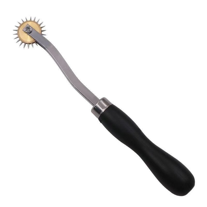 Black Stainless Steel Pinwheel 7-Inch Single Row Sensory Tool - Image 9